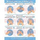 پوستر ایمنی روش صحیح شستشوی دست